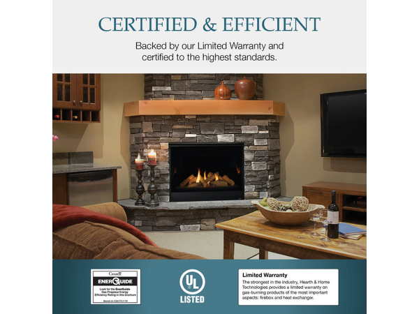 Majestic Quartz 32" Traditional Top/Rear Direct Vent Natural Gas Fireplace with IntelliFire Touch Ignition System