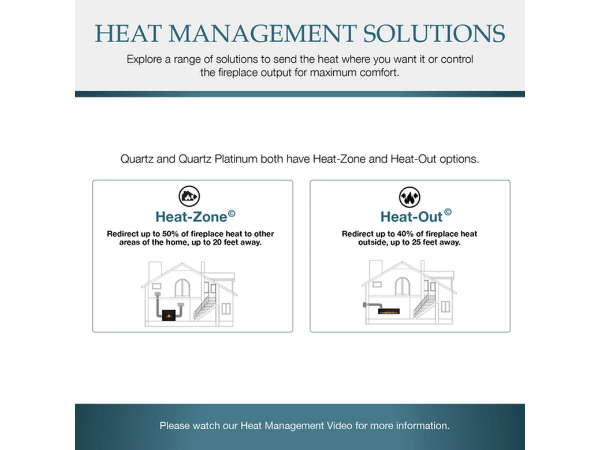 Majestic Quartz 42" Traditional Top/Rear Direct Vent Propane Gas Fireplace with IntelliFire Touch Ignition System