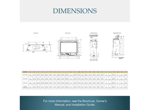 Majestic Quartz 42" Traditional Top/Rear Direct Vent Natural Gas Fireplace with IntelliFire Touch Ignition System