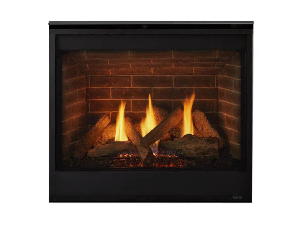 Majestic Quartz Platinum 36" Traditional Top/Rear Direct Vent Propane Gas Fireplace with IntelliFire Touch Ignition System