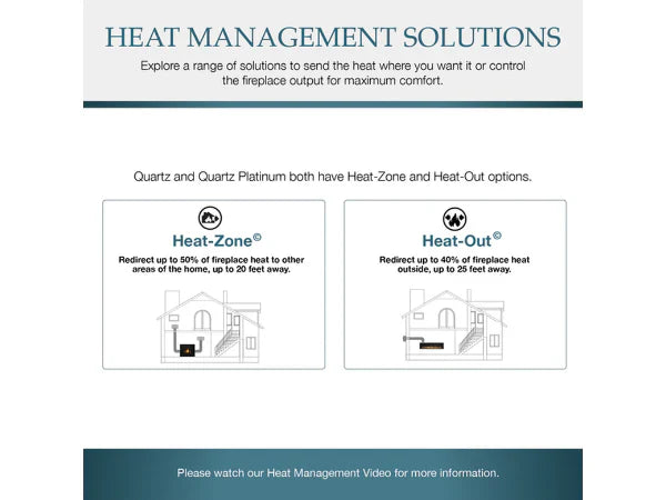 Majestic Quartz Platinum 36" Traditional Top/Rear Direct Vent Natural Gas Fireplace with IntelliFire Touch Ignition System