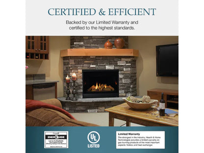 Majestic Quartz Platinum 36" Traditional Top/Rear Direct Vent Natural Gas Fireplace with IntelliFire Touch Ignition System