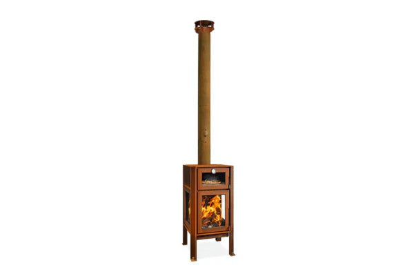 RB73 Quercus Outdoor Wood Fireplace With Oven