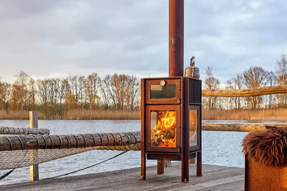 RB73 Quercus Outdoor Wood Fireplace With Oven