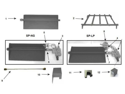 Majestic Heatilator 18" Safety Pilot Natural Gas Hearth Kit for See-Through Fireplace