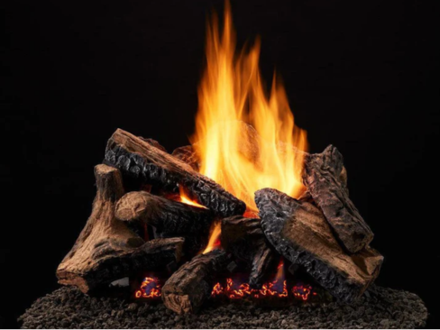 Majestic Duzy 5 18"/24" 8-Piece Fiber Ceramic Vented Gas Log Set