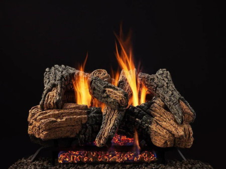 Majestic Duzy 3 18"/24" 6-Piece Refractory Cement Vented Gas Log Set