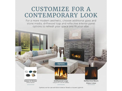 Majestic Ruby 30" Traditional Direct Vent Propane Gas Fireplace Insert with IntelliFire Touch Ignition System