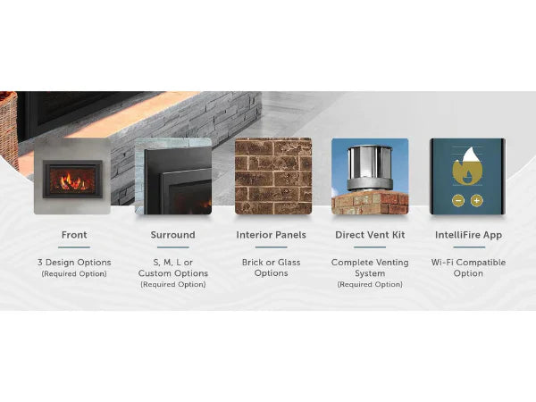 Majestic Ruby 30" Traditional Direct Vent Natural Gas Fireplace Insert with IntelliFire Touch Ignition System