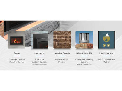 Majestic Ruby 30" Traditional Direct Vent Natural Gas Fireplace Insert with IntelliFire Touch Ignition System