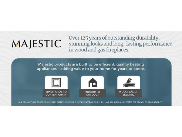 Majestic Ruby 25" Traditional Direct Vent Propane Gas Fireplace Insert with IntelliFire Touch Ignition System