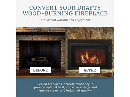 Majestic Ruby 35" Traditional Direct Vent Natural Gas Fireplace Insert with IntelliFire Touch Ignition System