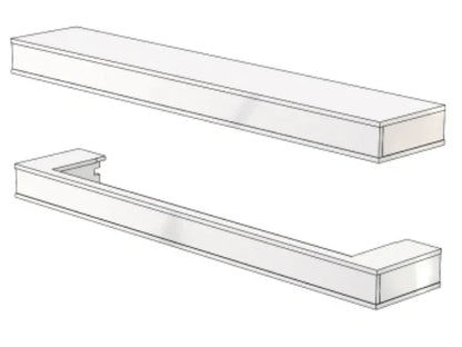 Modern Flames Ready to Finish Studio Suite Wall Mounted Floating Mantel Set for Orion Multi 52" Fireplace