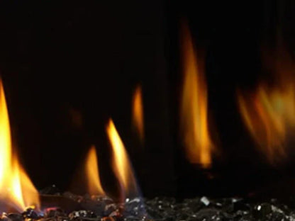 Majestic Reflective Black Glass Interior Panels for Pier Gas Fireplaces