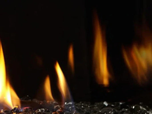 Majestic Reflective Black Glass Interior Panels for Pier Gas Fireplaces