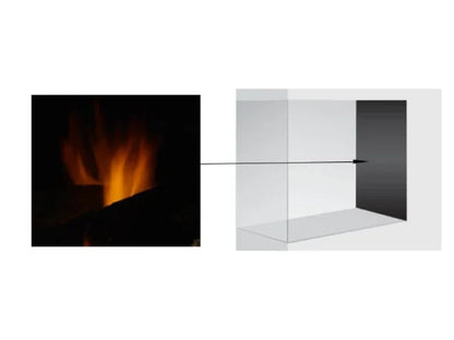 Majestic Reflective Black Glass Interior Panels for Pier Gas Fireplaces