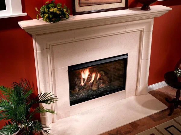 Majestic Reveal 42" Traditional Open Hearth B-Vent Natural Gas Fireplace with IntelliFire Ignition System and Traditional Refractory
