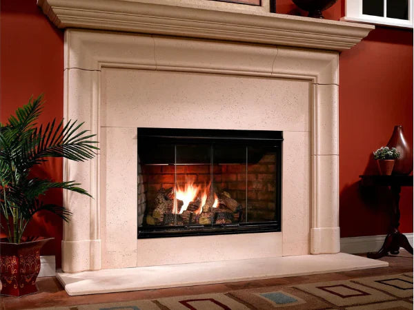 Majestic Reveal 36" Traditional Open Hearth B-Vent Natural Gas Fireplace with IntelliFire Ignition System and Traditional Refractory