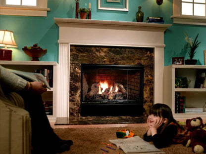 Majestic Reveal 42" Traditional Open Hearth B-Vent Natural Gas Fireplace with IntelliFire Ignition System and Traditional Refractory