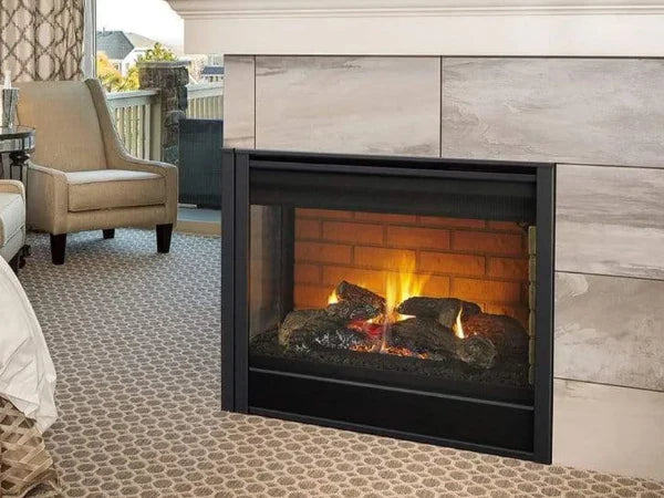 Majestic Ledt Corner 36" Traditional Direct Vent Natural Gas Fireplace with IntelliFire Touch Ignition System
