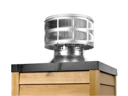 Majestic Round termination cap with storm collar for SL400 Series Pipe