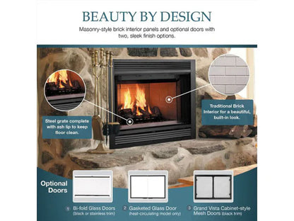 Majestic Sovereign 42" Radiant Traditional Wood Burning Fireplace