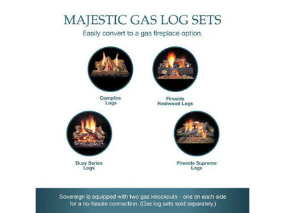 Majestic Sovereign 36" Radiant Traditional Wood Burning Fireplace