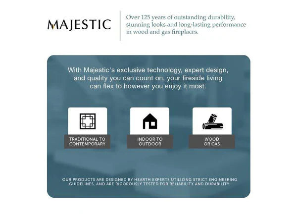 Majestic Sovereign 42" Radiant Traditional Wood Burning Fireplace