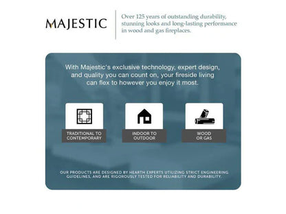 Majestic Sovereign 42" Radiant Traditional Wood Burning Fireplace