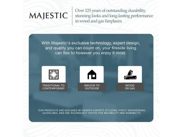 Majestic Biltmore 50" Radiant Traditional Wood Burning Fireplace with Traditional Brick Pattern