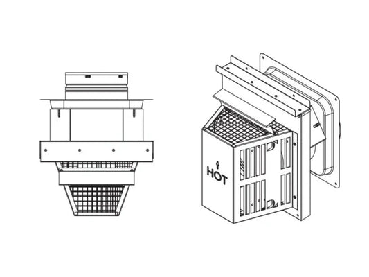 Majestic SLP Horizontal High Wind Trapezoid Termination Cap with Firestop