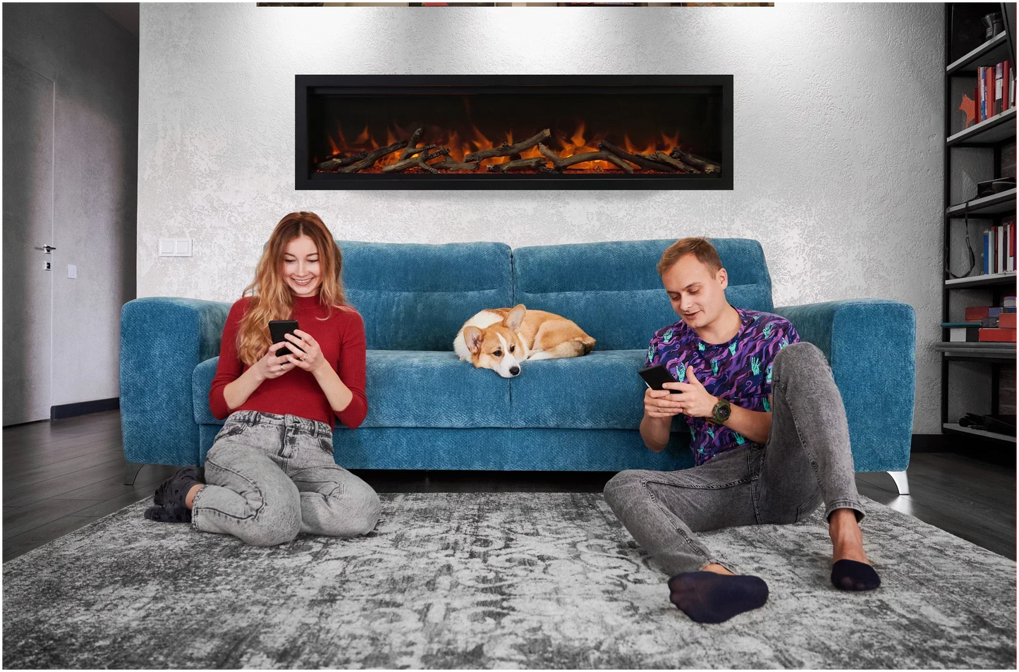 Amantii Symmetry Lumina 50" Indoor Outdoor Built-In Smart Electric Fireplace | SYM-50-LUMINA