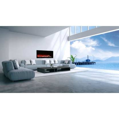 Amantii Symmetry Xtra Tall 34" Indoor Outdoor Built-In Smart Electric Fireplace | SYM-34-XT
