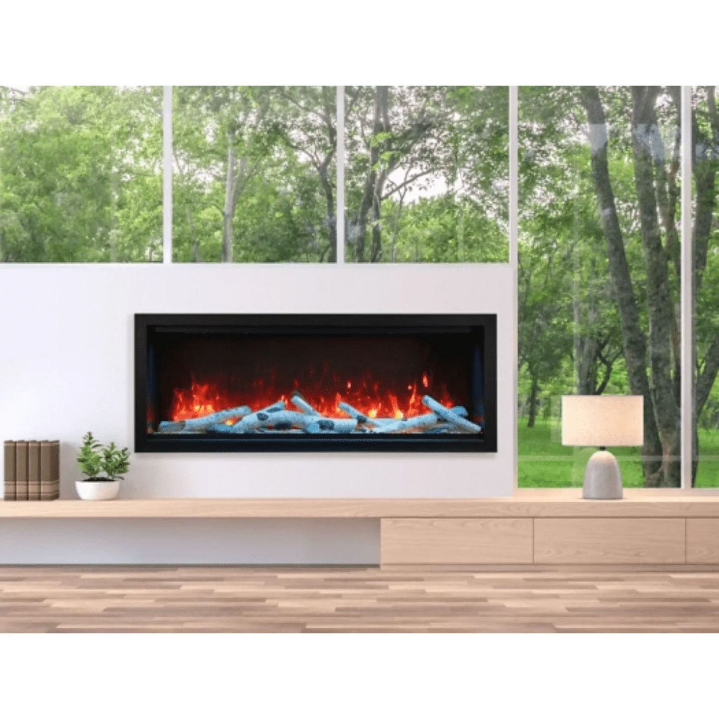 Amantii Symmetry Xtra Tall 74" Indoor Outdoor Built-In Smart Electric Fireplace | SYM-74-XT
