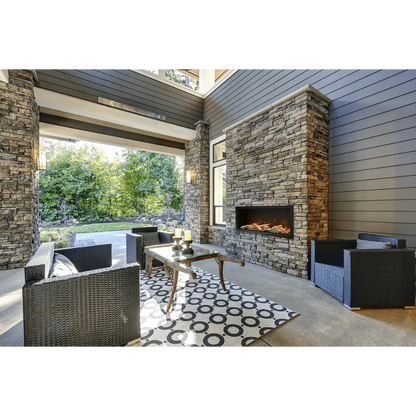 Amantii Symmetry Xtra Tall 74" Indoor Outdoor Built-In Smart Electric Fireplace | SYM-74-XT