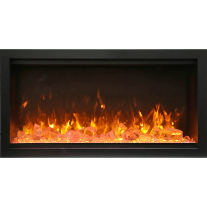 Amantii Symmetry Xtra Tall 34" Indoor Outdoor Built-In Smart Electric Fireplace | SYM-34-XT
