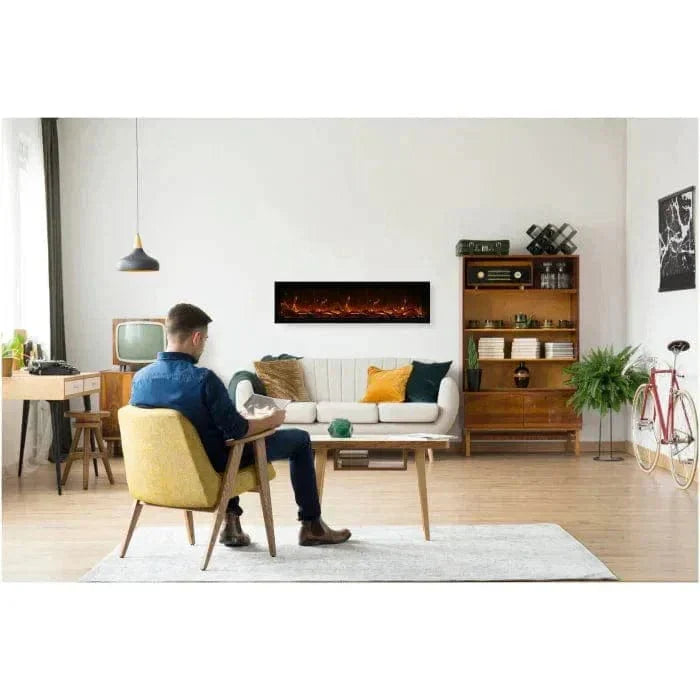 Amantii Symmetry Xtra Tall Bespoke 88" Indoor Outdoor Built-In Smart Electric Fireplace | SYM-88-XT-BESPOKE