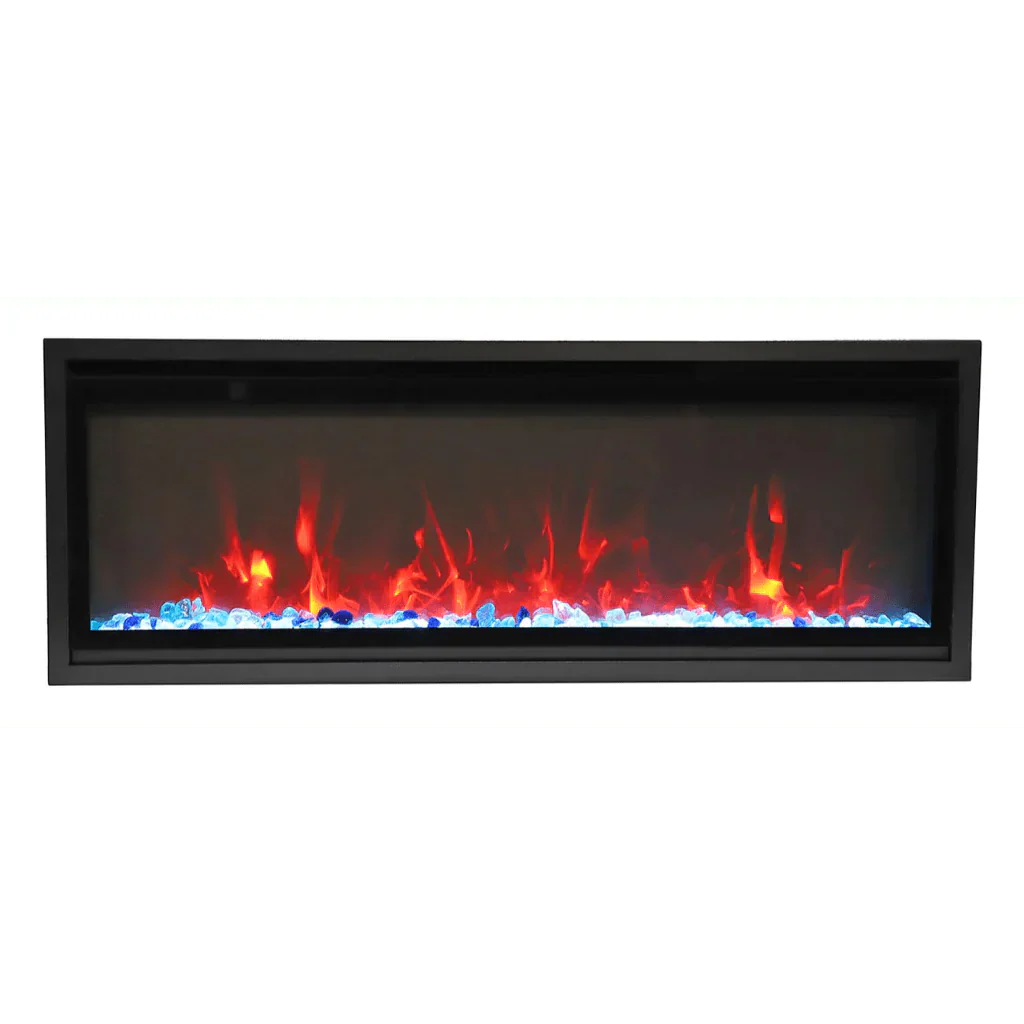 Amantii Symmetry Xtra Slim 50" Indoor Outdoor Built-In Smart Electric Fireplace | SYM-SLIM-50