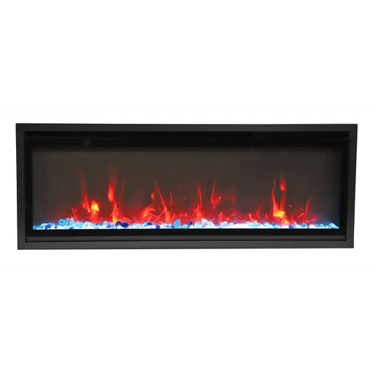 Amantii Symmetry Xtra Slim 50" Indoor Outdoor Built-In Smart Electric Fireplace | SYM-SLIM-50