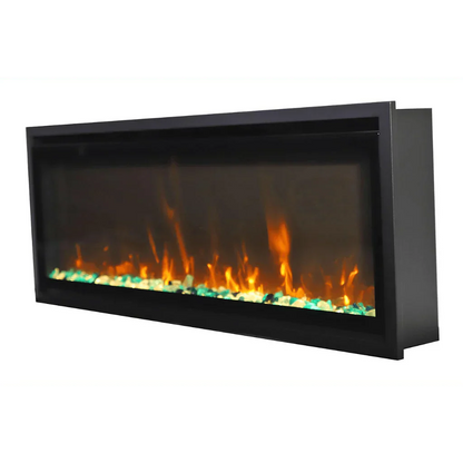 Amantii Symmetry Xtra Slim 60" Indoor Outdoor Built-In Smart Electric Fireplace | SYM-SLIM-60