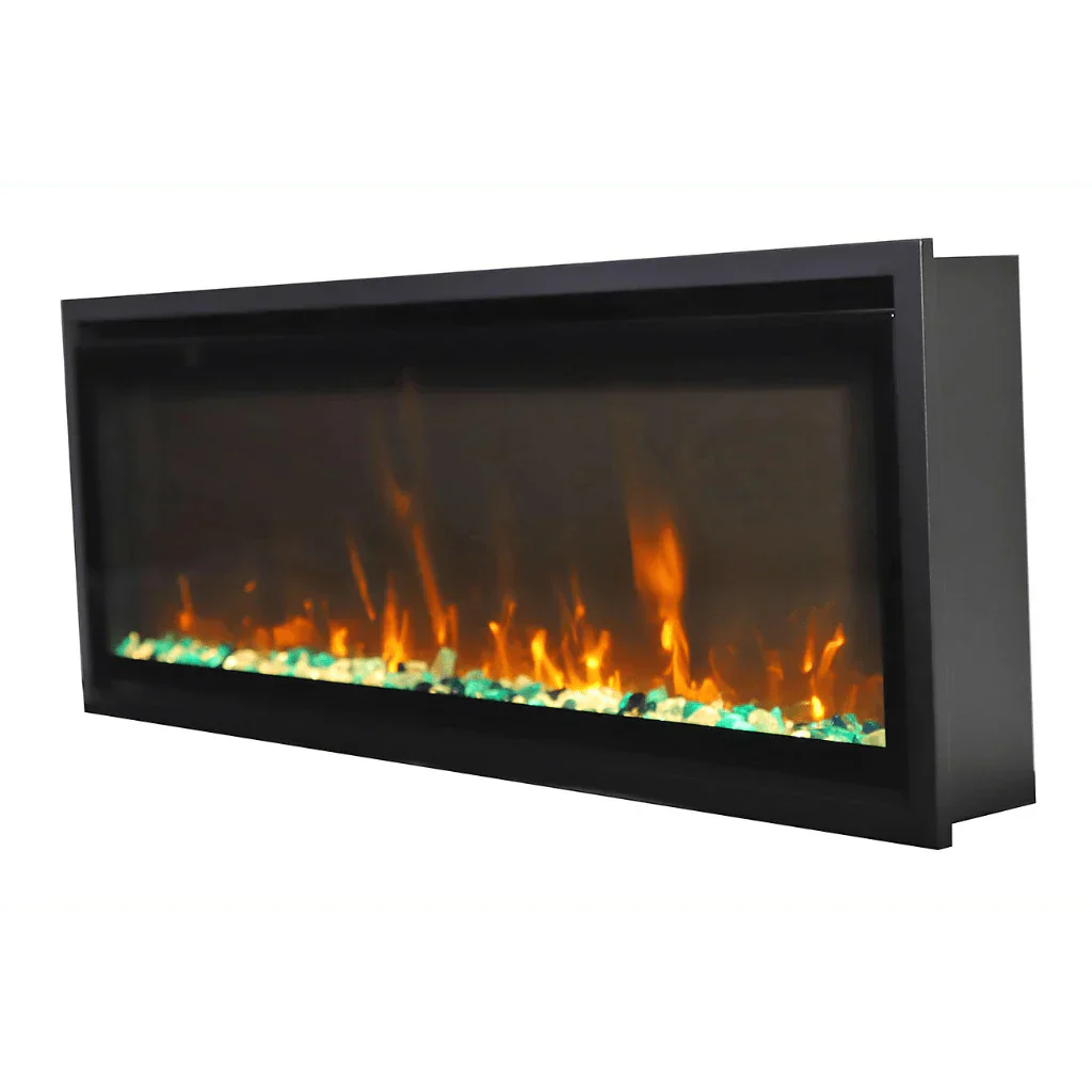 Amantii Symmetry Xtra Slim 50" Indoor Outdoor Built-In Smart Electric Fireplace | SYM-SLIM-50