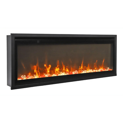 Amantii Symmetry Xtra Slim 42" Indoor Outdoor Built-In Smart Electric Fireplace | SYM-SLIM-42
