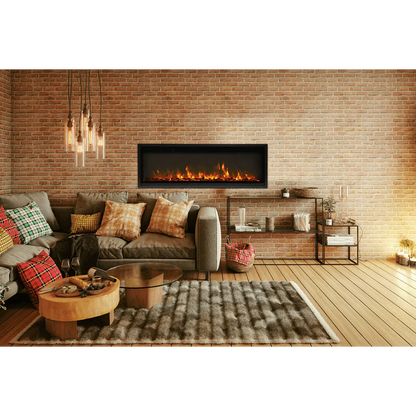 Amantii Symmetry Xtra Slim 50" Indoor Outdoor Built-In Smart Electric Fireplace | SYM-SLIM-50