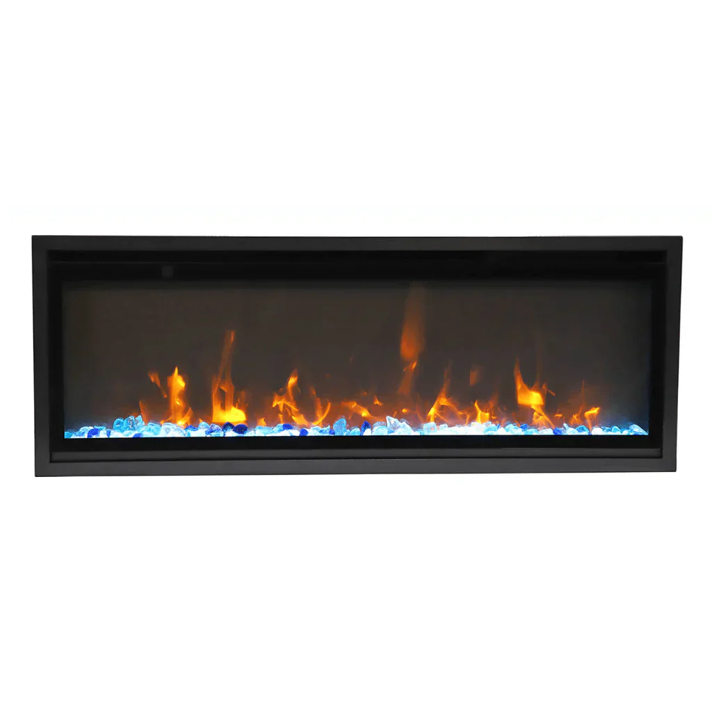 Amantii Symmetry Xtra Slim 50" Indoor Outdoor Built-In Smart Electric Fireplace | SYM-SLIM-50