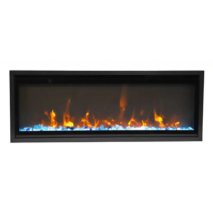 Amantii Symmetry Xtra Slim 50" Indoor Outdoor Built-In Smart Electric Fireplace | SYM-SLIM-50