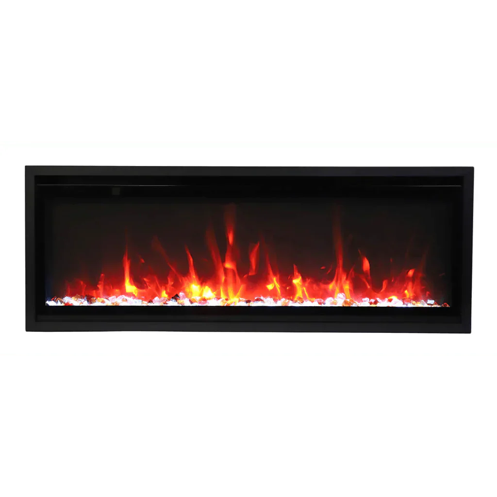 Amantii Symmetry Xtra Slim 50" Indoor Outdoor Built-In Smart Electric Fireplace | SYM-SLIM-50