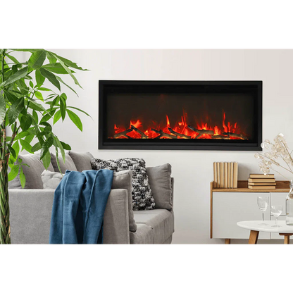 Amantii Symmetry Xtra Slim 50" Indoor Outdoor Built-In Smart Electric Fireplace | SYM-SLIM-50