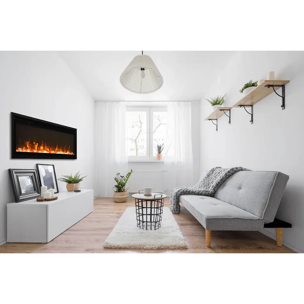 Amantii Symmetry Xtra Slim 60" Indoor Outdoor Built-In Smart Electric Fireplace | SYM-SLIM-60