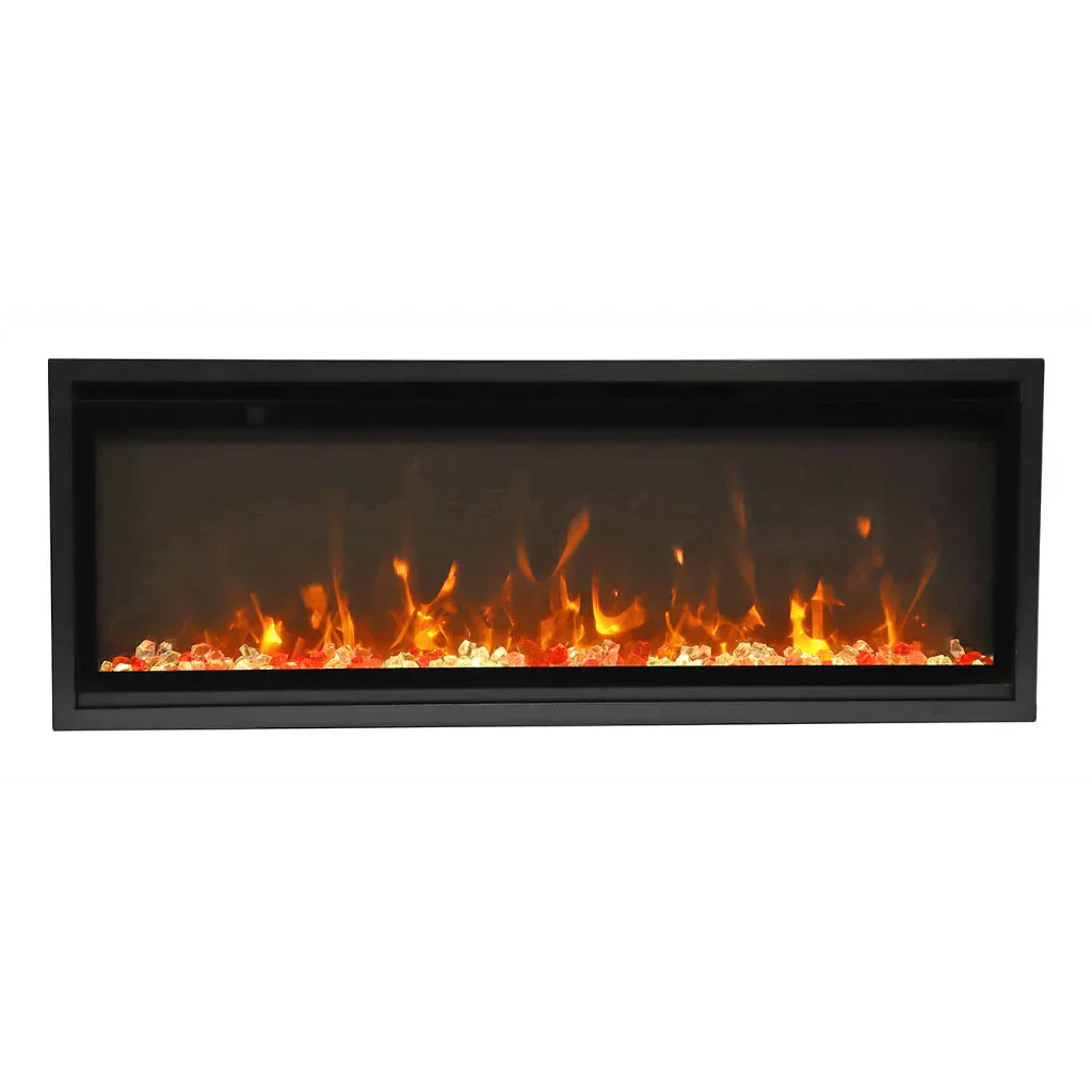 Amantii Symmetry Xtra Slim 50" Indoor Outdoor Built-In Smart Electric Fireplace | SYM-SLIM-50