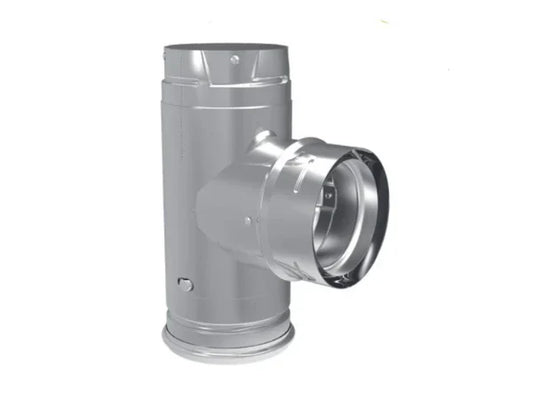 Majestic PelletVent Pro 3' Single Tee with Clean-Out Tee Cap